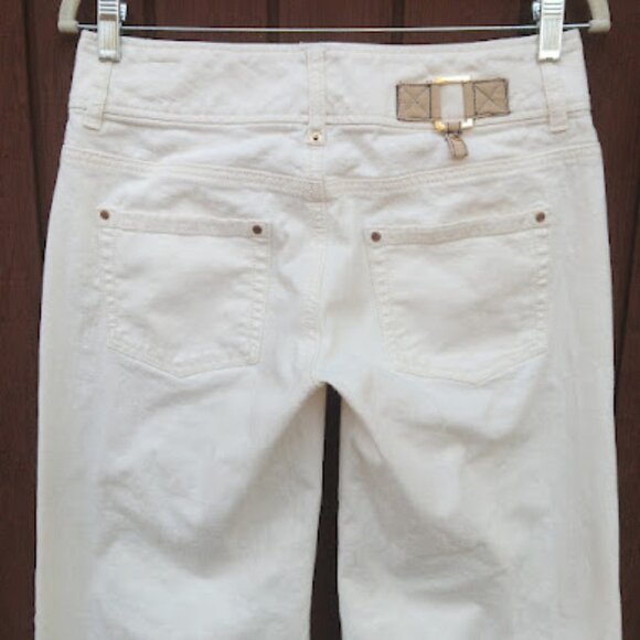 MICHAEL KORS | Ultra Low Rise Wide Leg Off White Pants Early 2000's Y2K Style 6 - Picture 7 of 14